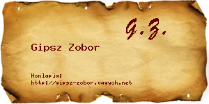 Gipsz Zobor névjegykártya